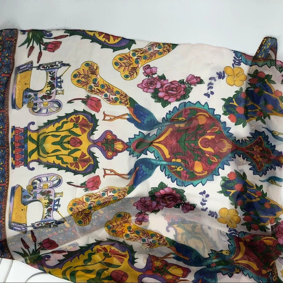 Huge sheer wrap peacocks and sewing machines NWT - Picture 2 of 4